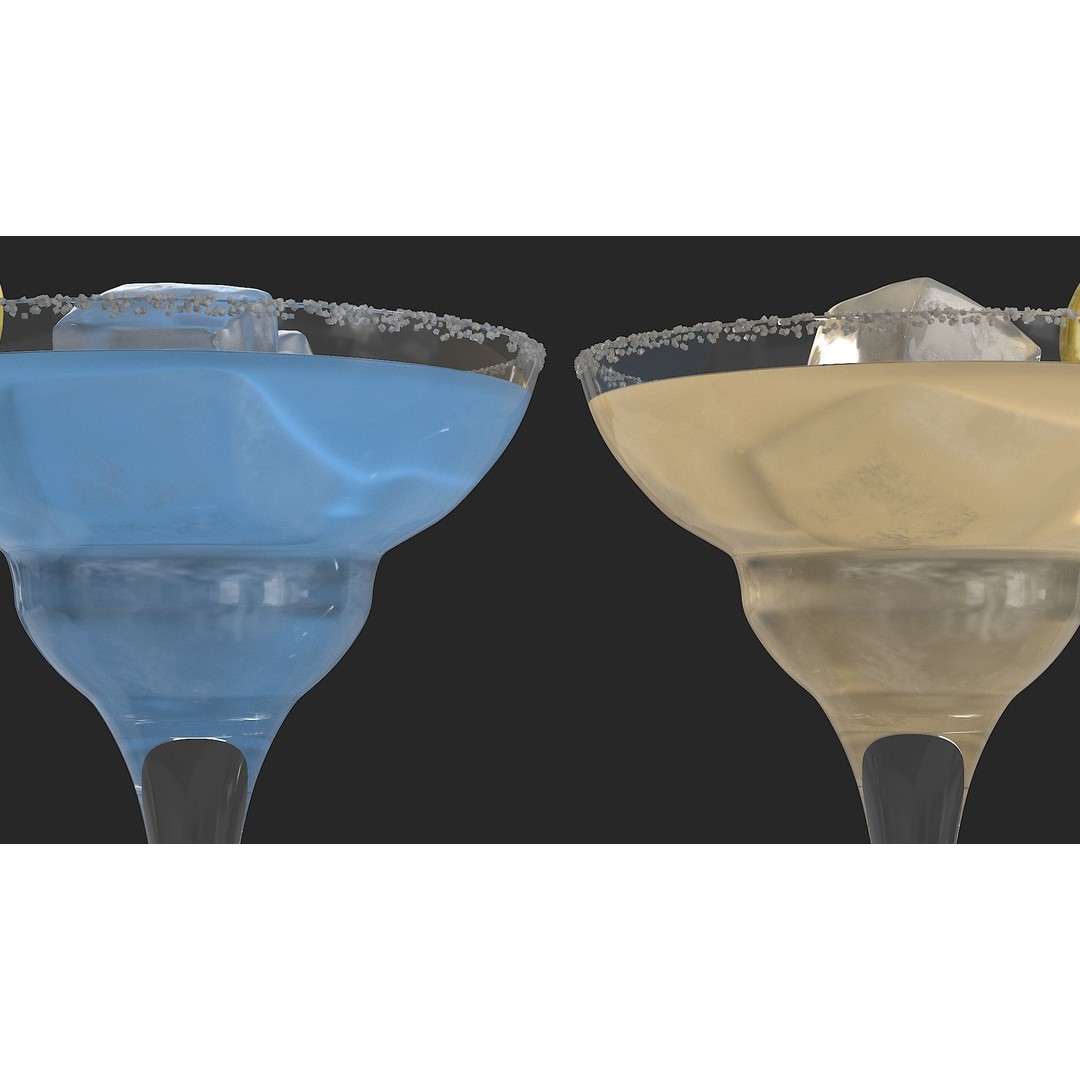 Margarita Cocktail 3D Model – Photorealistic Beverage Asset, FBX & OBJ - View 10