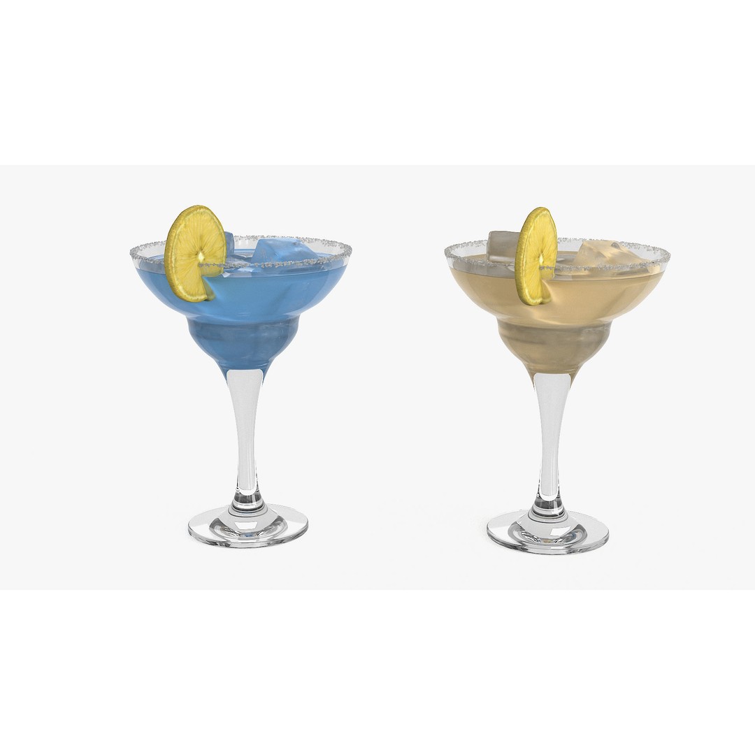 Margarita Cocktail 3D Model – Photorealistic Beverage Asset, FBX & OBJ - View 12