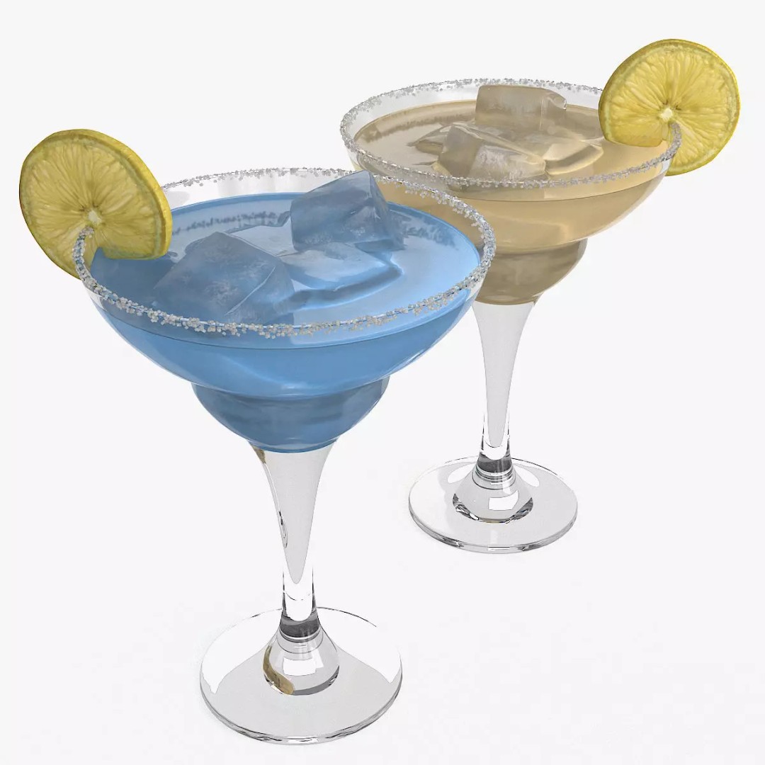 Margarita Cocktail 3D Model – Photorealistic Beverage Asset, FBX & OBJ - View 2