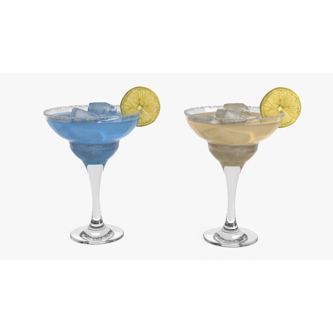 Margarita Cocktail 3D Model – Photorealistic Beverage Asset, FBX & OBJ - View 3