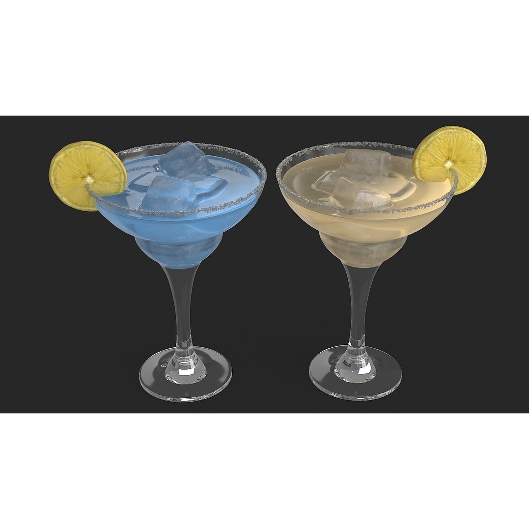 Margarita Cocktail 3D Model – Photorealistic Beverage Asset, FBX & OBJ - View 4
