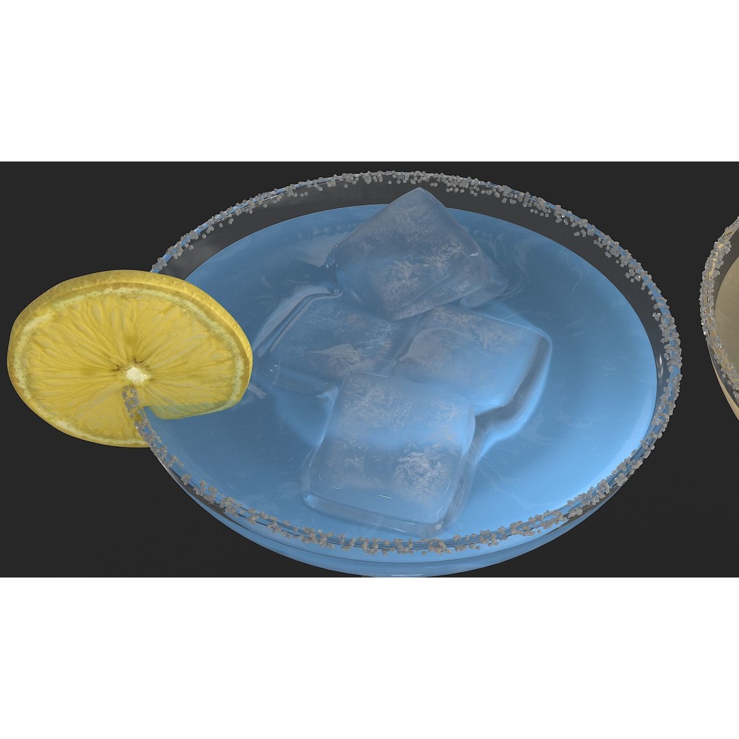 Margarita Cocktail 3D Model – Photorealistic Beverage Asset, FBX & OBJ - View 5