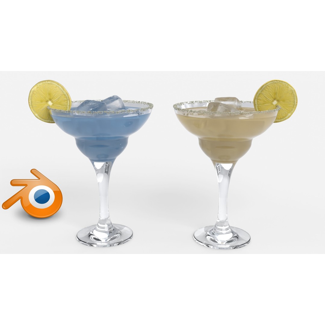 Margarita Cocktail 3D Model – Photorealistic Beverage Asset, FBX & OBJ - View 7