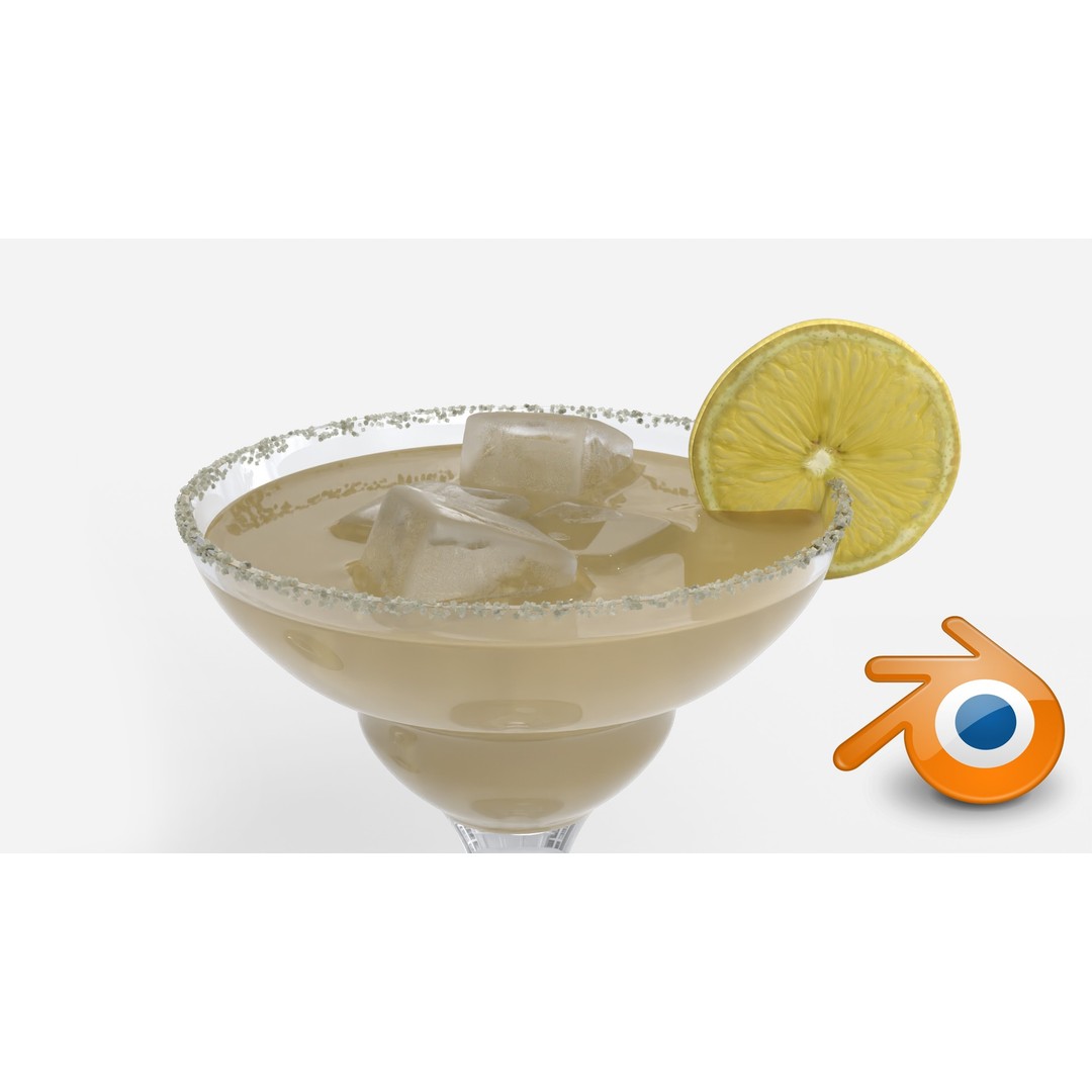 Margarita Cocktail 3D Model – Photorealistic Beverage Asset, FBX & OBJ - View 9