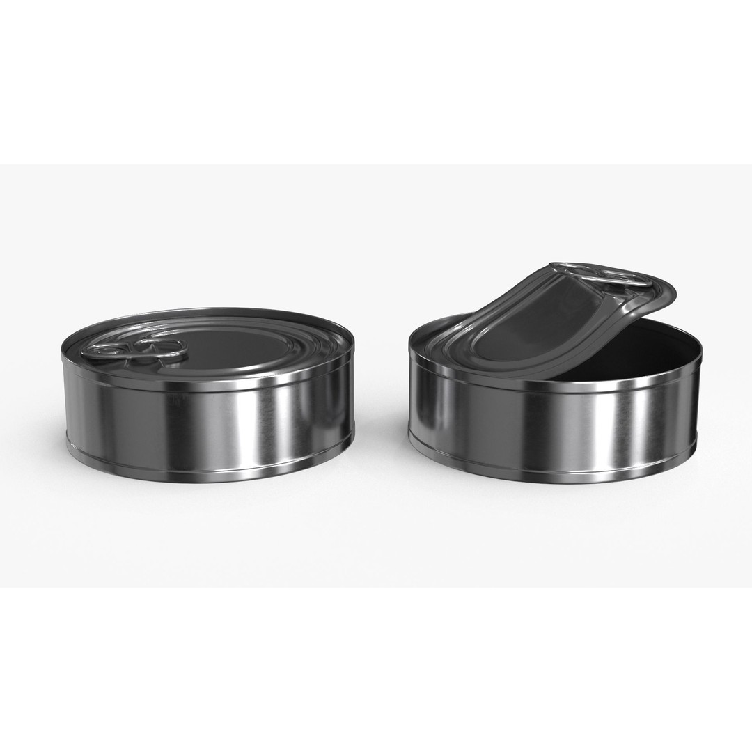 Tin Can 3D Model – Low Poly PBR Food Asset, FBX - View 10