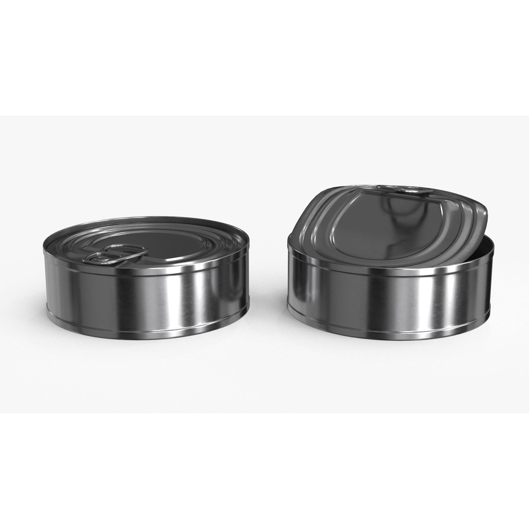 Tin Can 3D Model – Low Poly PBR Food Asset, FBX - View 11