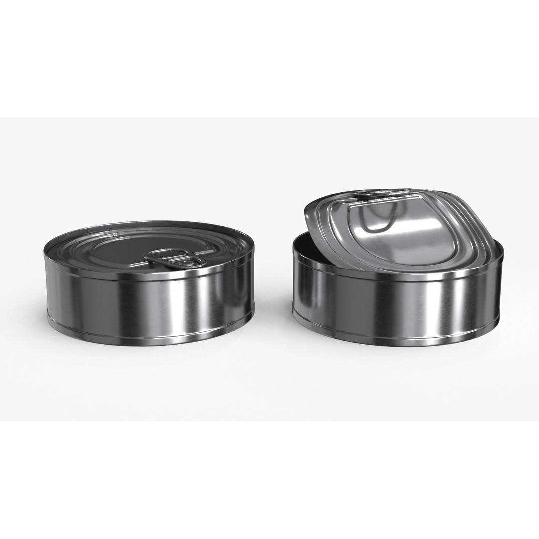 Tin Can 3D Model – Low Poly PBR Food Asset, FBX - View 12