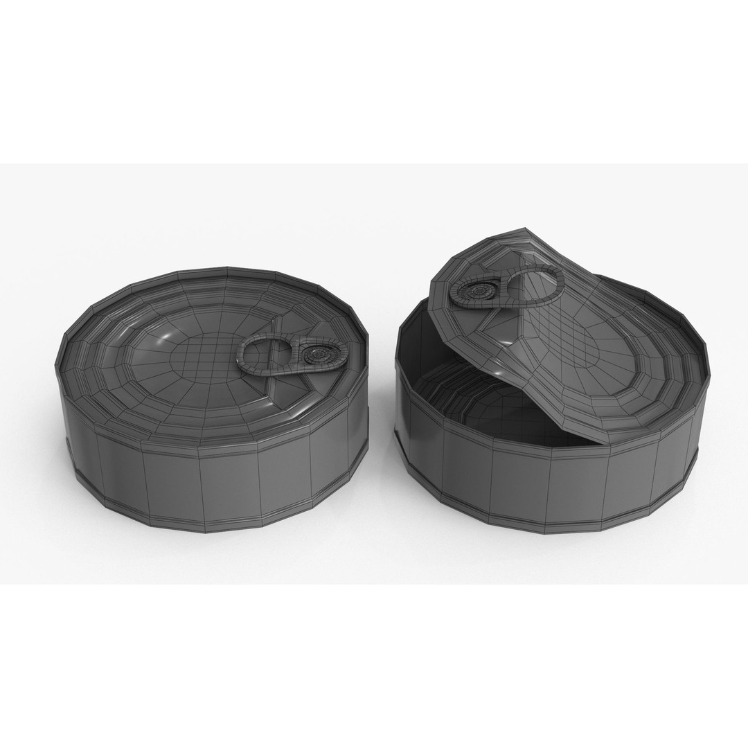 Tin Can 3D Model – Low Poly PBR Food Asset, FBX - View 13
