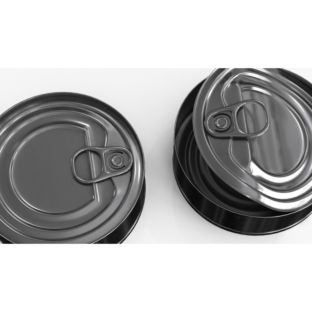 Tin Can 3D Model – Low Poly PBR Food Asset, FBX - View 4