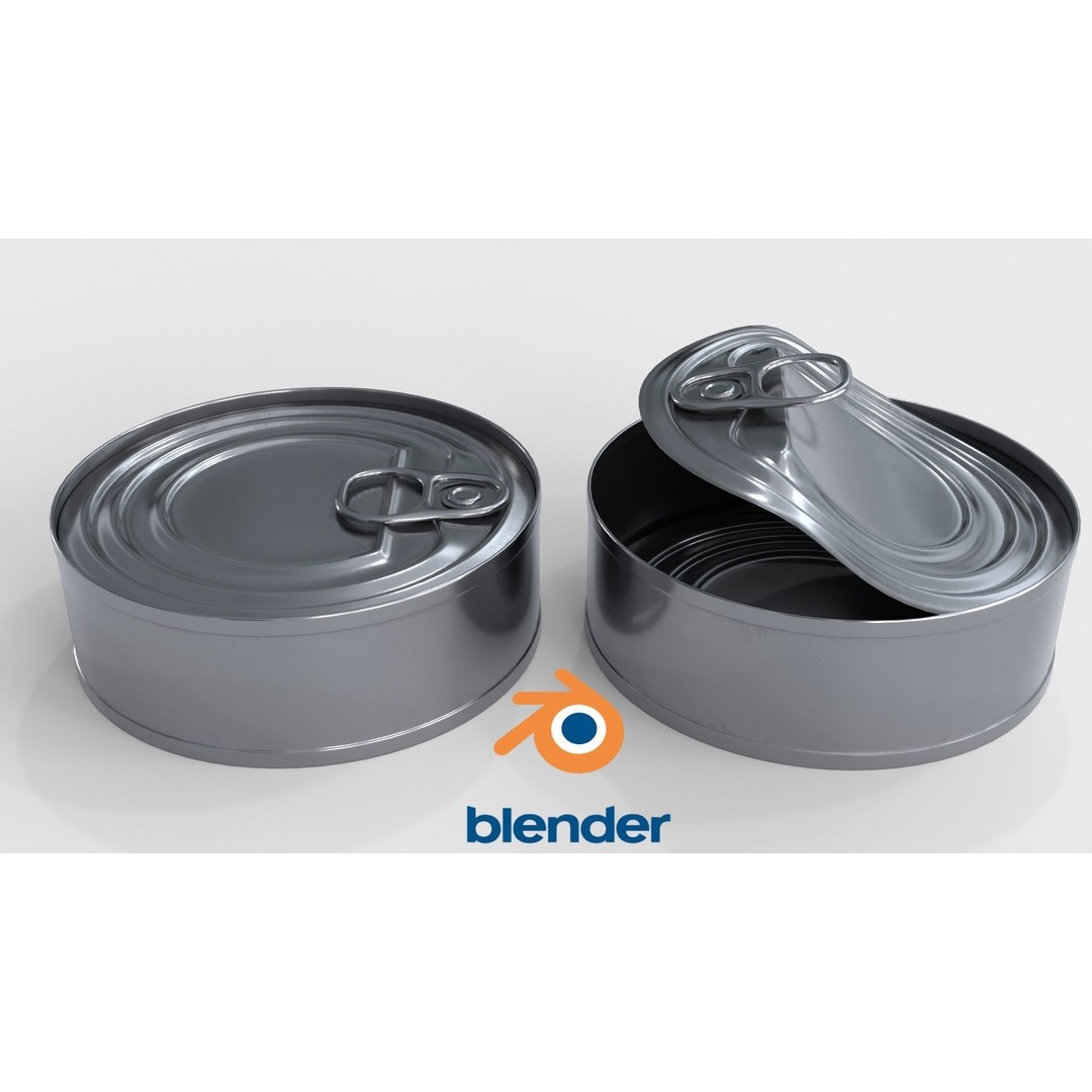 Tin Can 3D Model – Low Poly PBR Food Asset, FBX - View 6