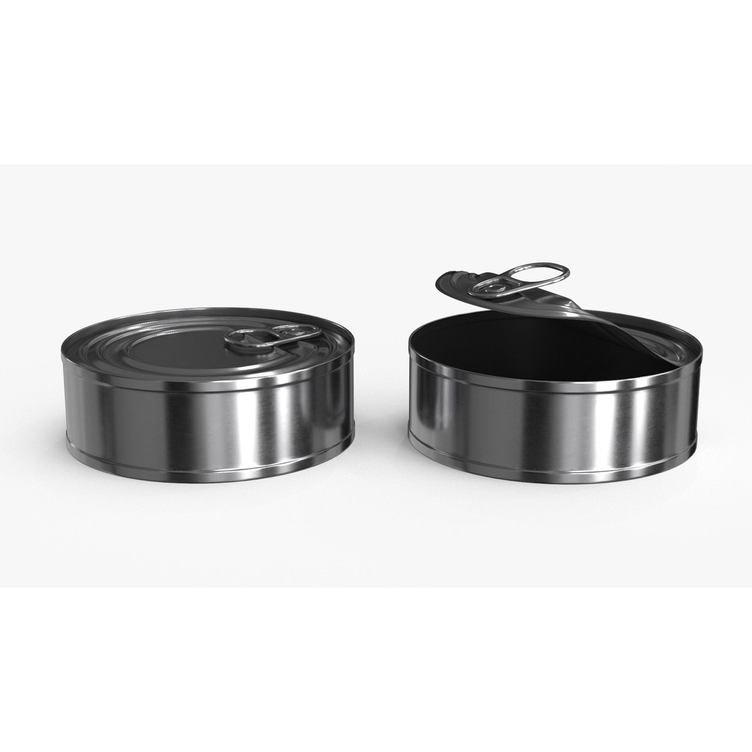 Tin Can 3D Model – Low Poly PBR Food Asset, FBX - View 7