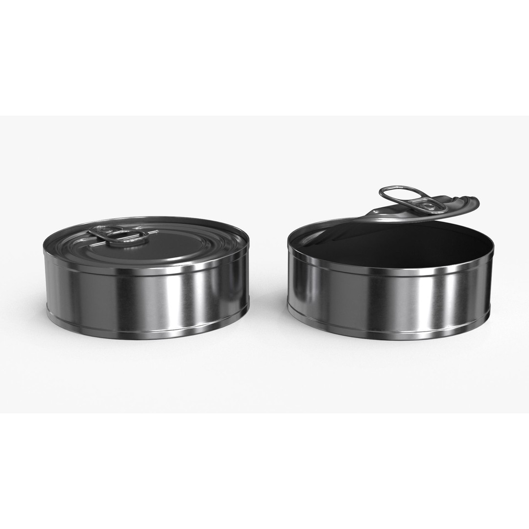 Tin Can 3D Model – Low Poly PBR Food Asset, FBX - View 9
