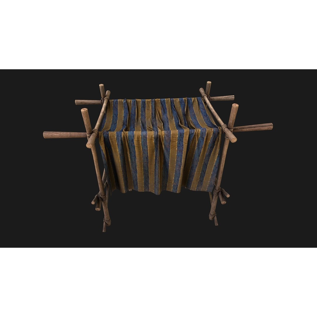 Market Stalls Tent 3D Model – Low Poly Game Ready Asset, FBX - View 18