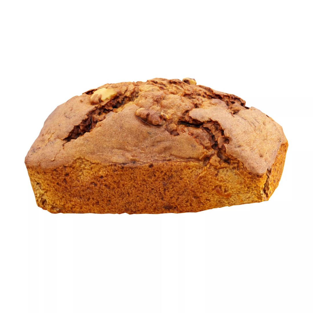 Walnut Cake 3D Model – Low Poly Bakery Asset, FBX, OBJ, Blender - View 4