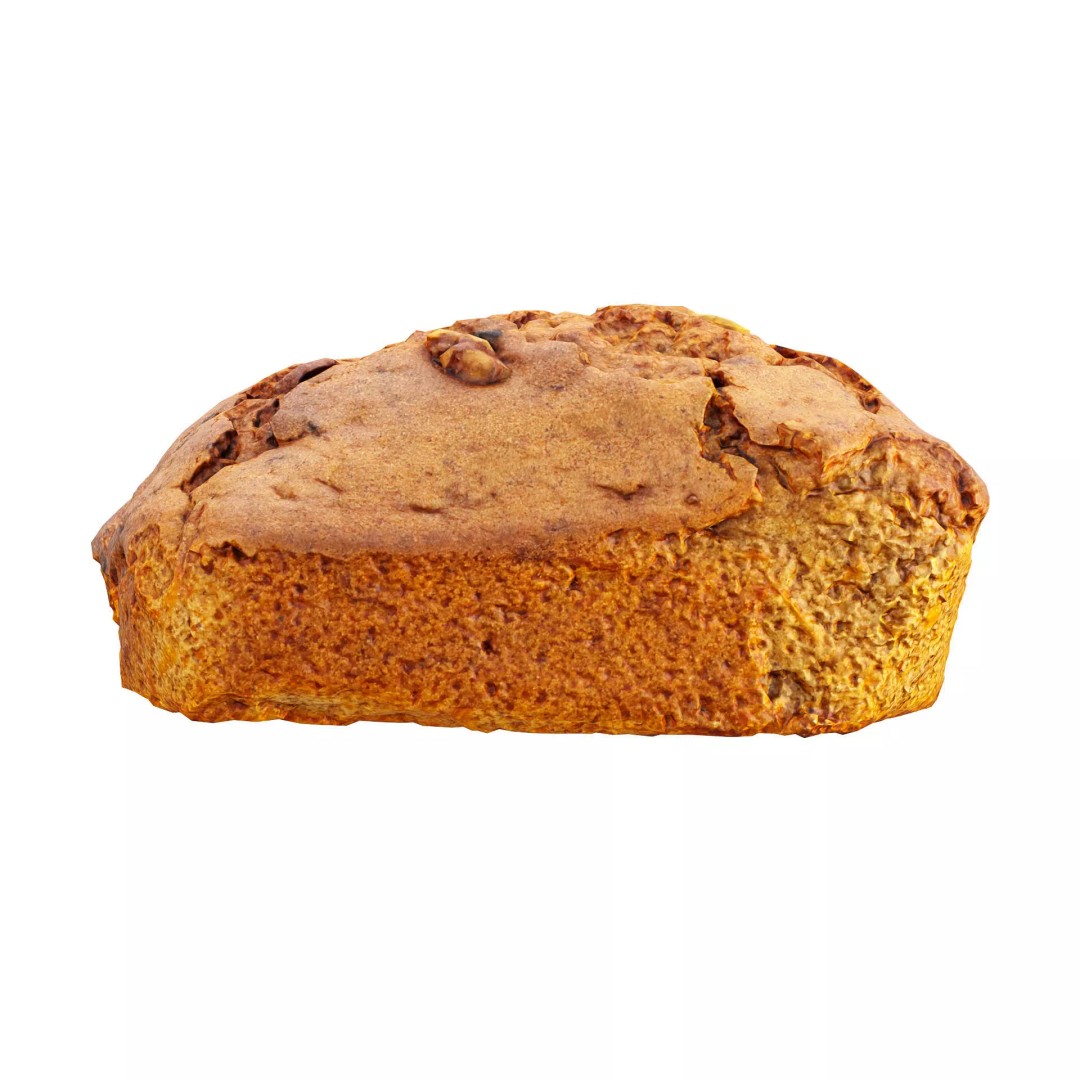 Walnut Cake 3D Model – Low Poly Bakery Asset, FBX, OBJ, Blender - View 5