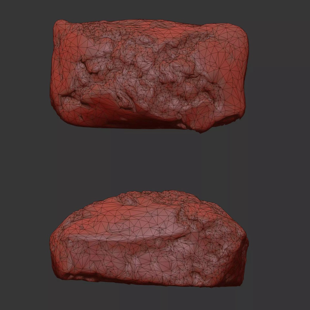 Walnut Cake 3D Model – Low Poly Bakery Asset, FBX, OBJ, Blender - View 7