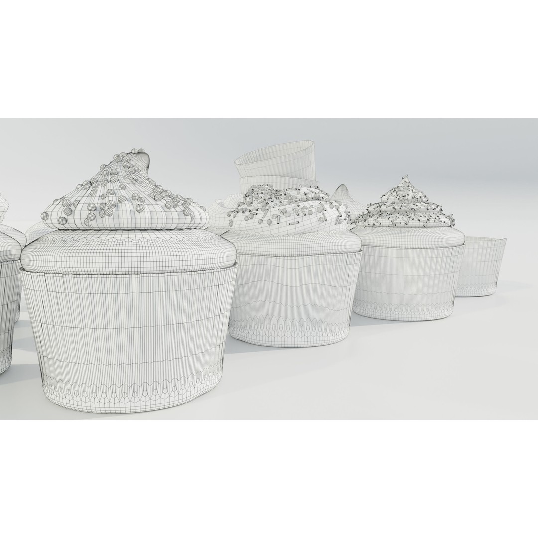 Cupcakes 3D Model – Real-World Scale PBR Textures, OBJ/FBX - View 18