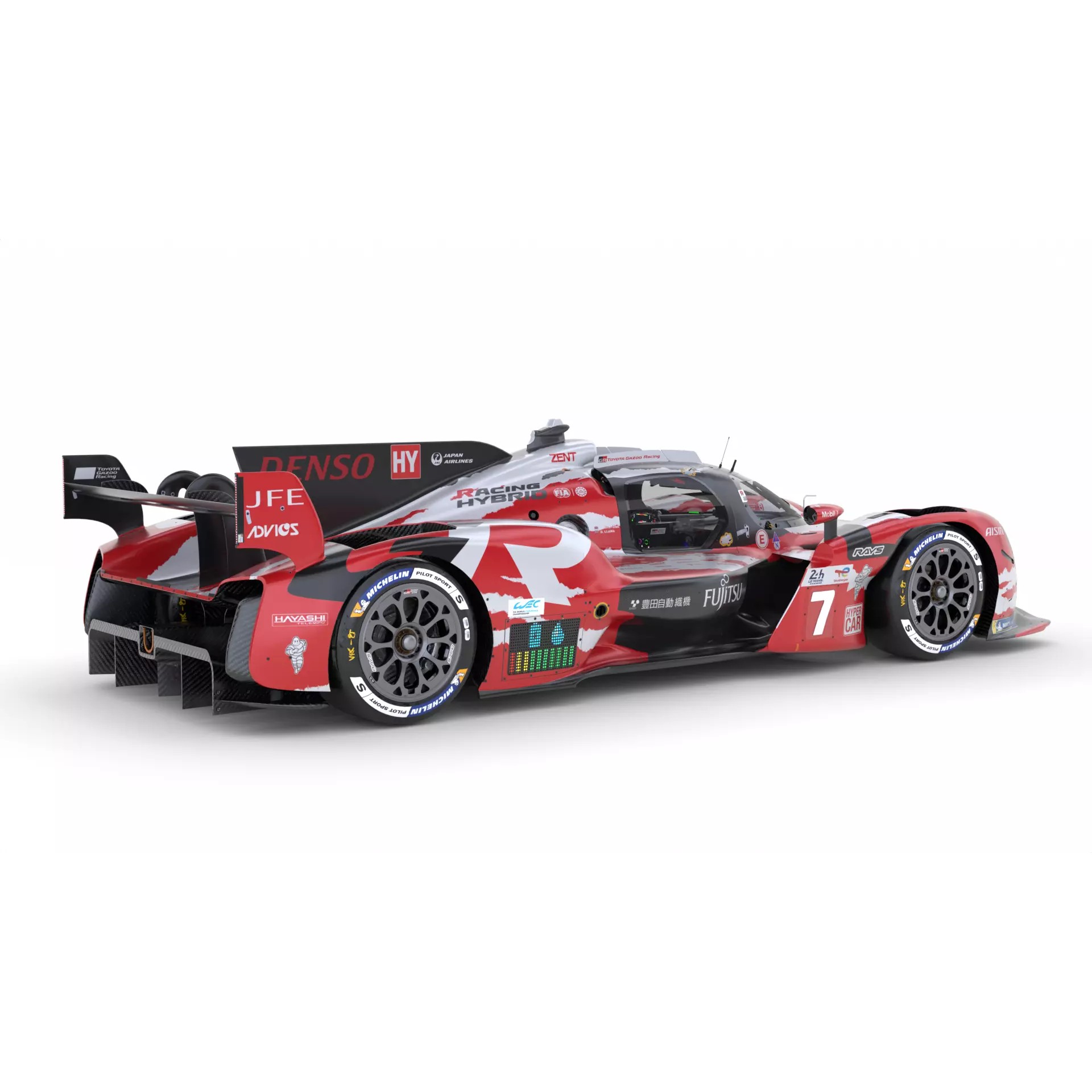Toyota GR010 Hybrid 2025 WEC - Game-Ready 3D Model - View 10