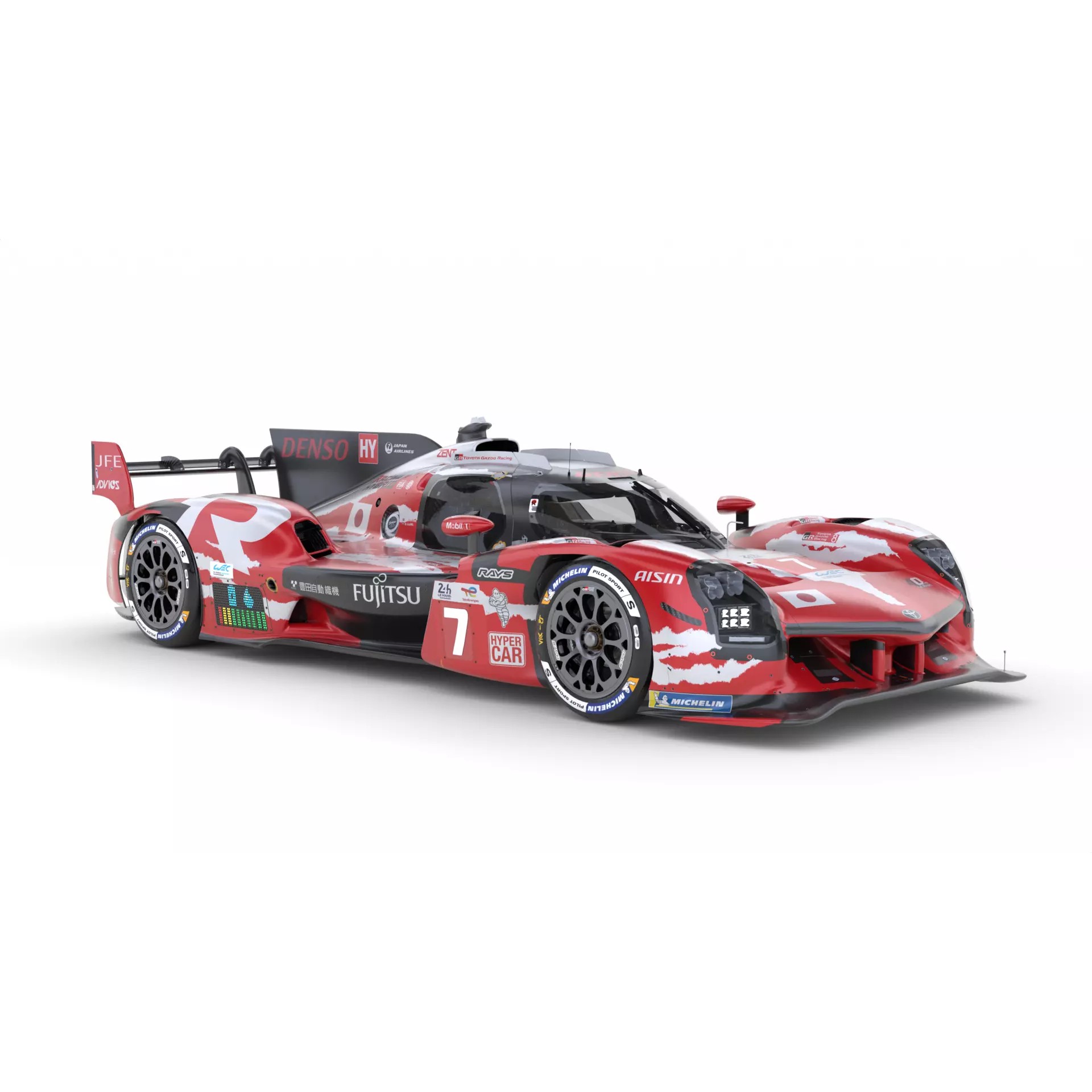 Toyota GR010 Hybrid 2025 WEC - Game-Ready 3D Model - View 13