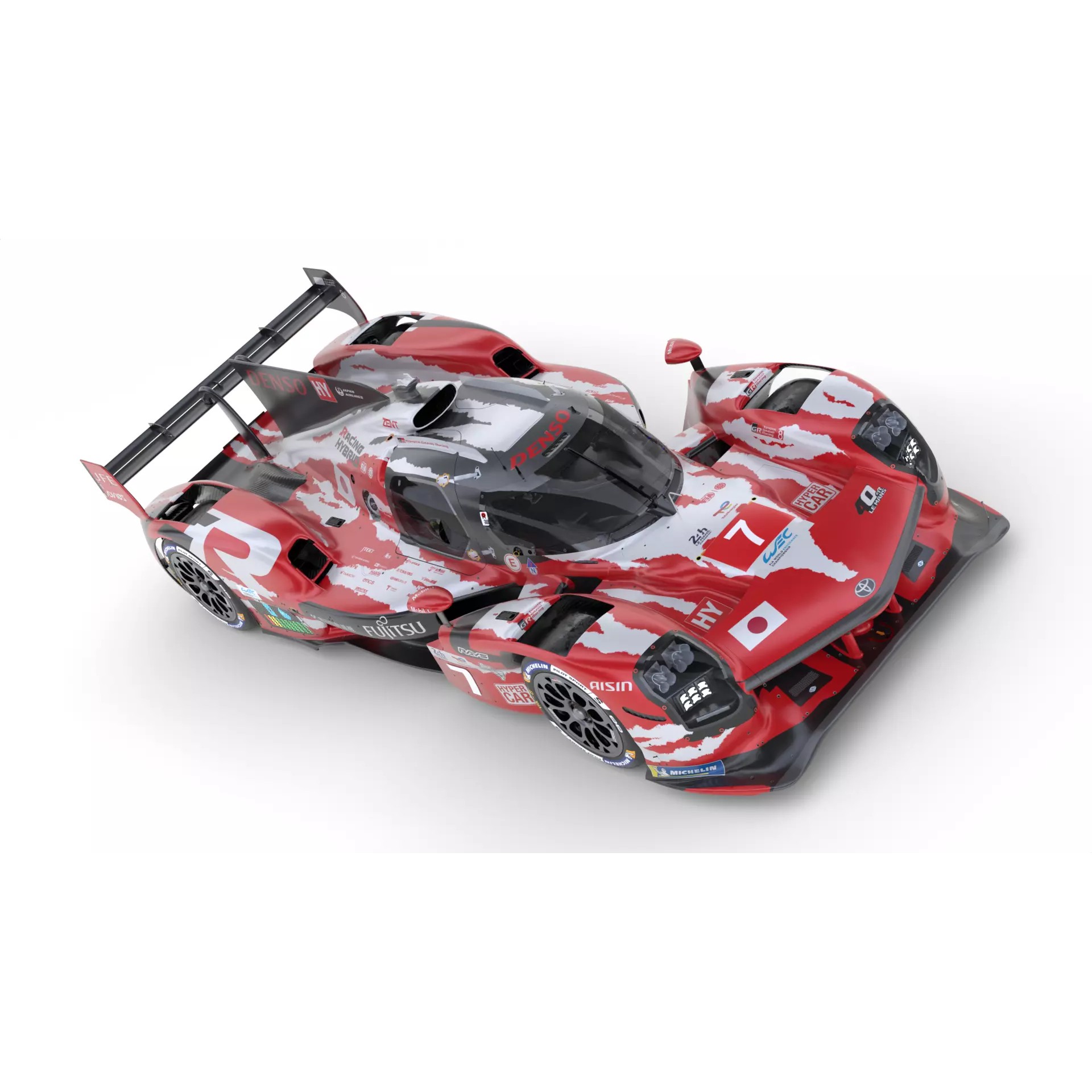 Toyota GR010 Hybrid 2025 WEC - Game-Ready 3D Model - View 14