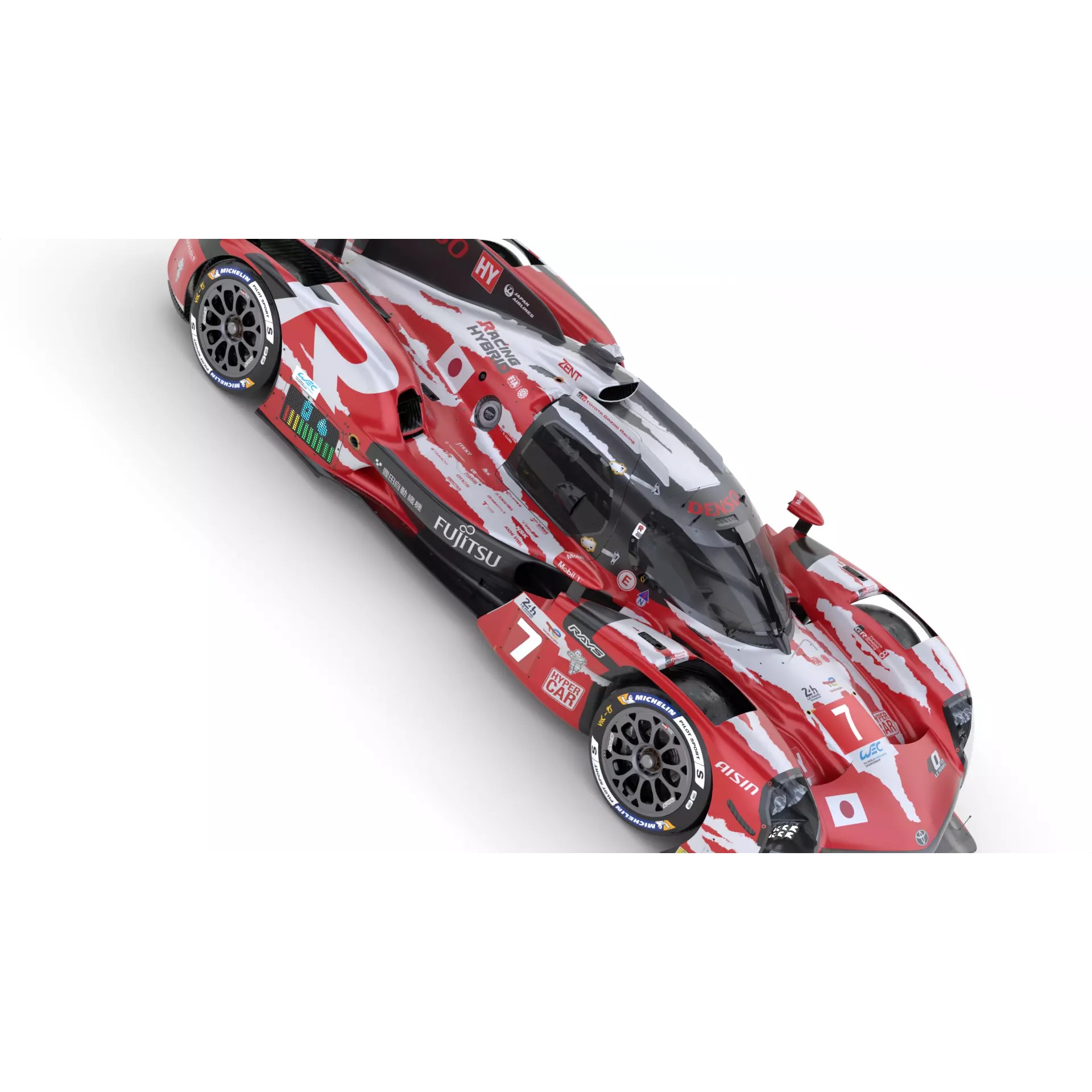 Toyota GR010 Hybrid 2025 WEC - Game-Ready 3D Model - View 15