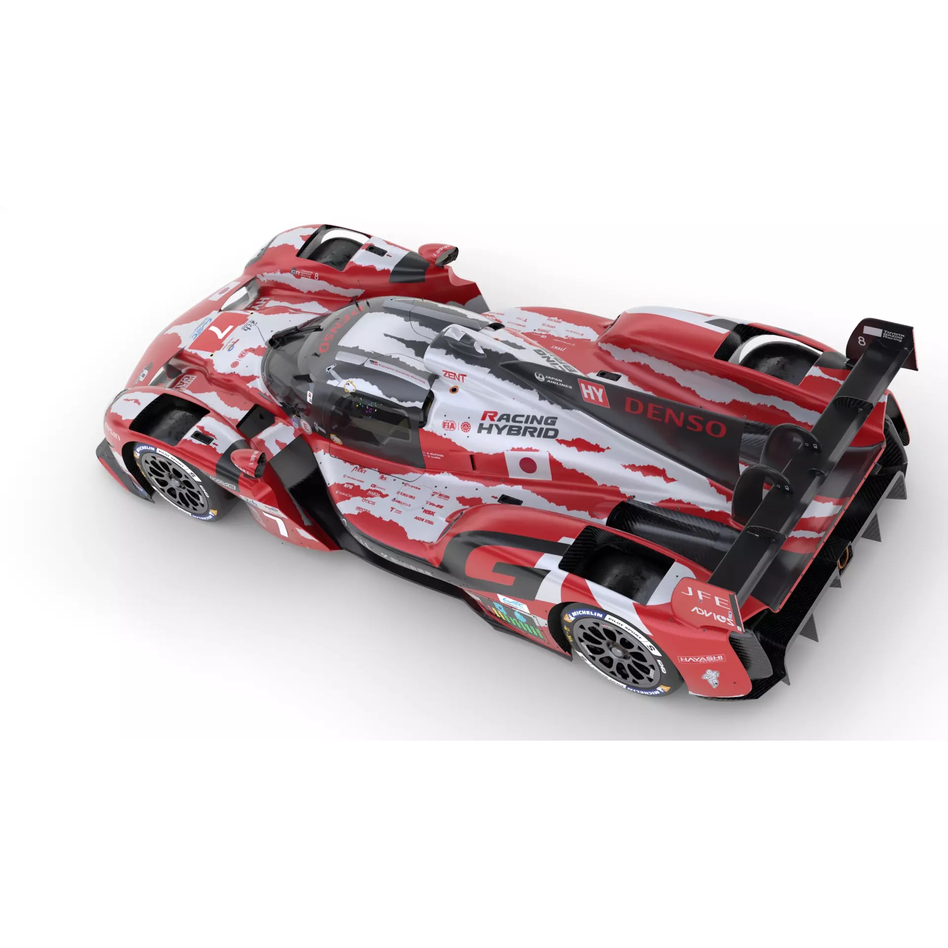 Toyota GR010 Hybrid 2025 WEC - Game-Ready 3D Model - View 16