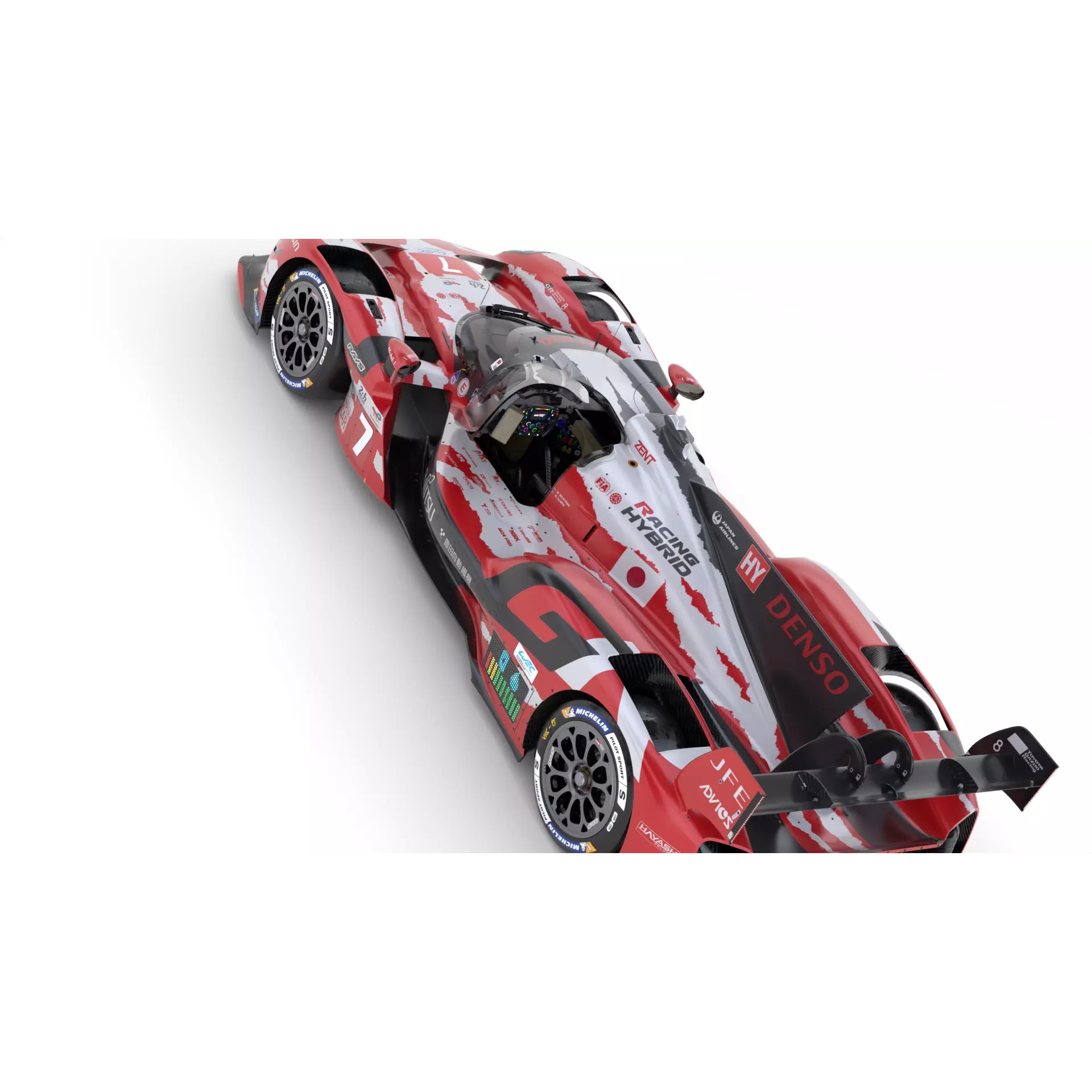Toyota GR010 Hybrid 2025 WEC - Game-Ready 3D Model - View 17