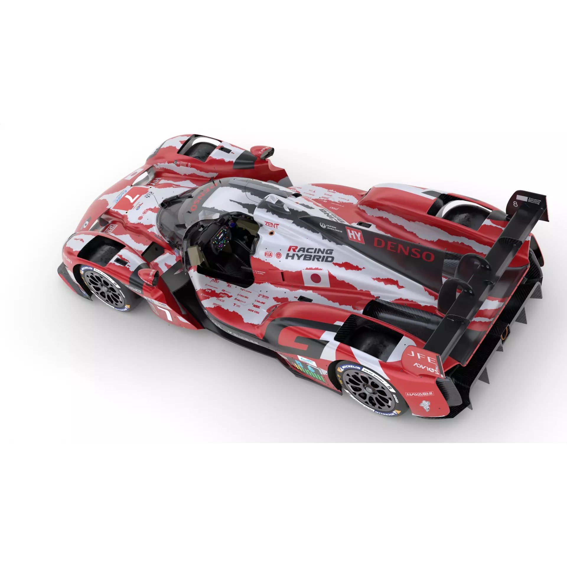 Toyota GR010 Hybrid 2025 WEC - Game-Ready 3D Model - View 18