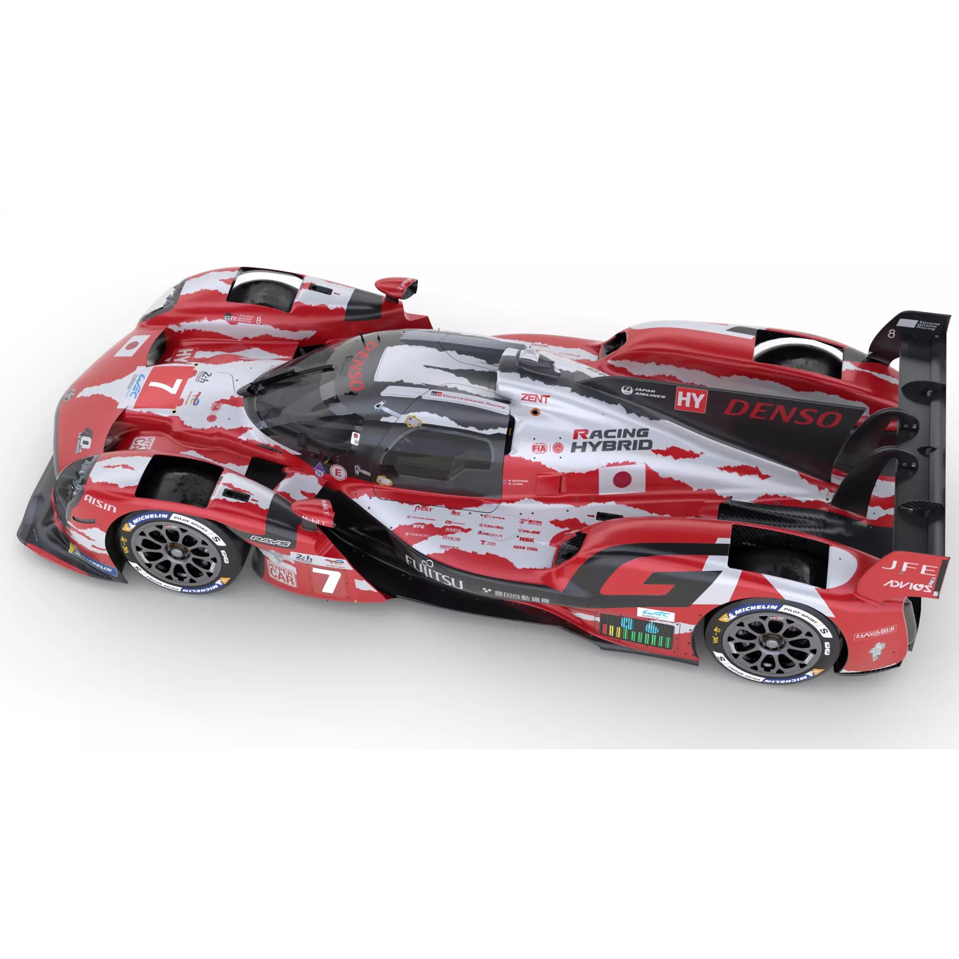 Toyota GR010 Hybrid 2025 WEC - Game-Ready 3D Model - View 19