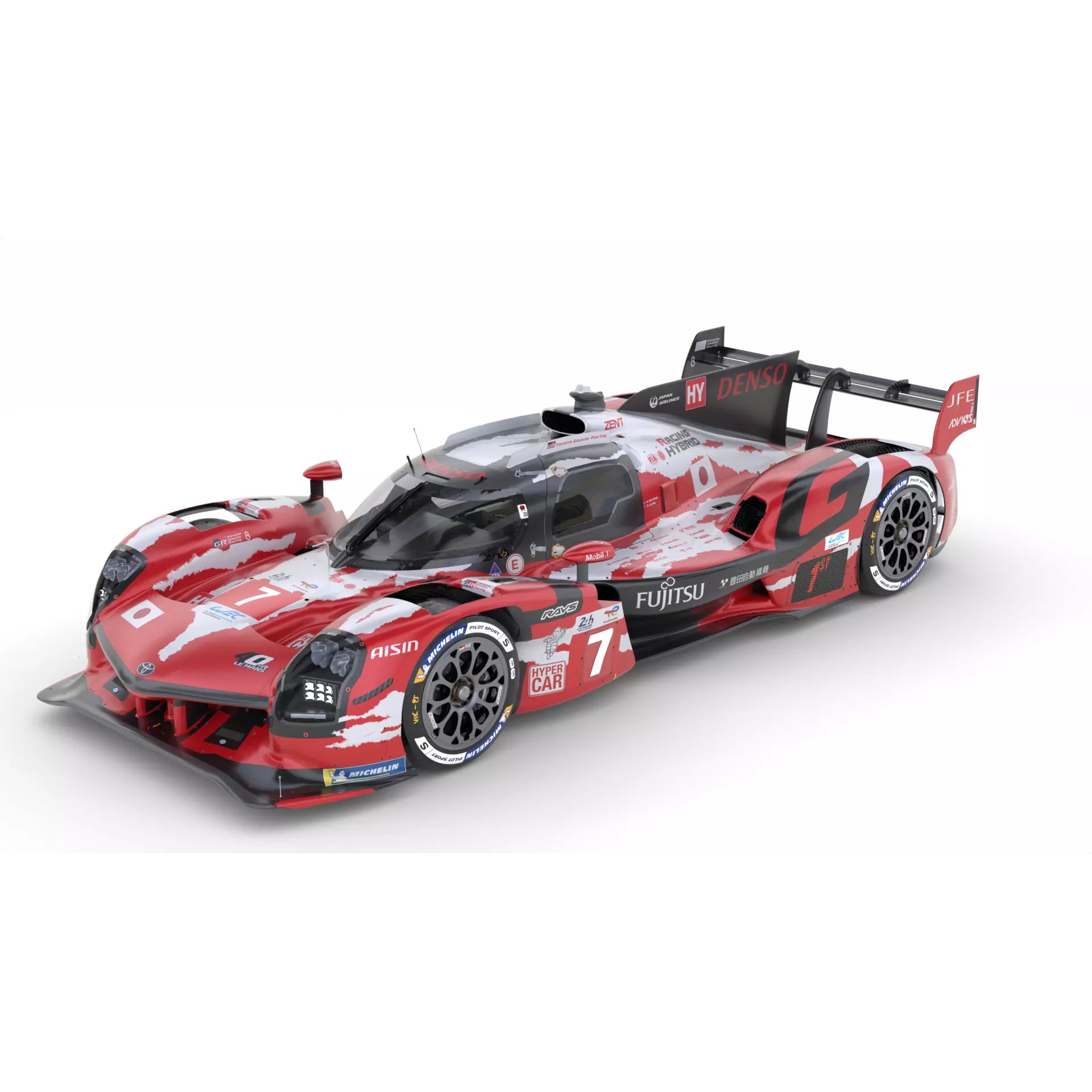 Toyota GR010 Hybrid 2025 WEC - Game-Ready 3D Model - View 2