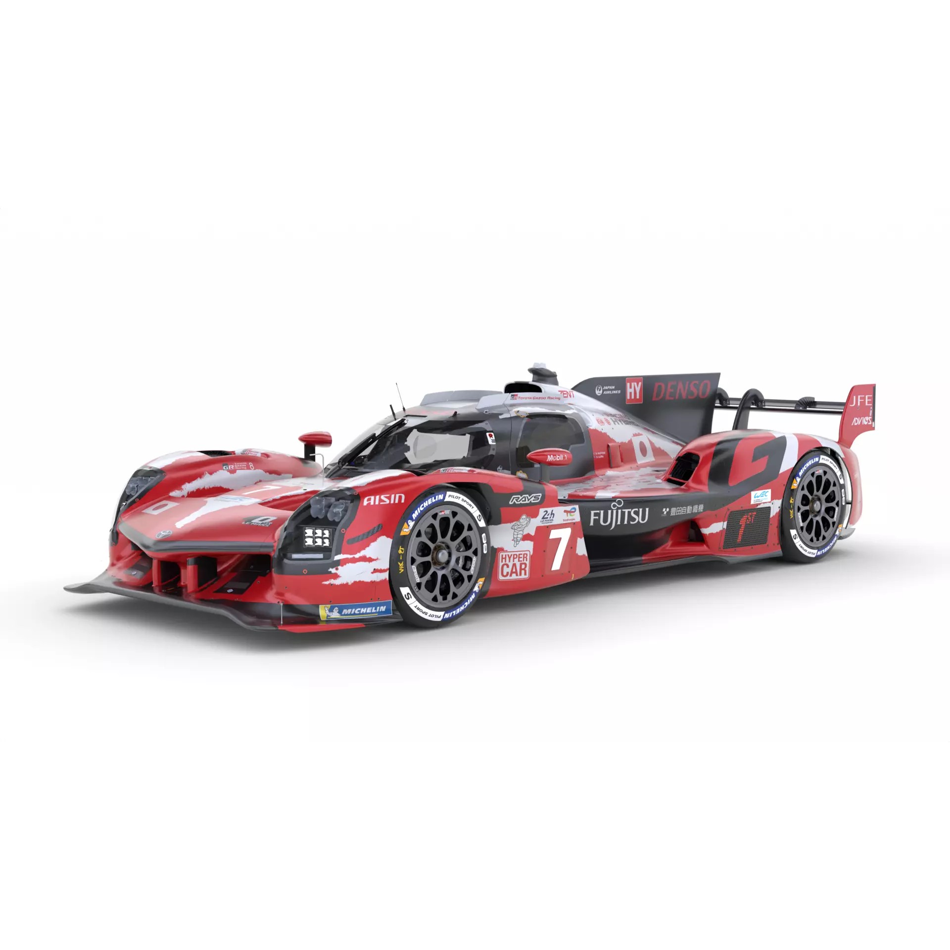 Toyota GR010 Hybrid 2025 WEC - Game-Ready 3D Model - View 4