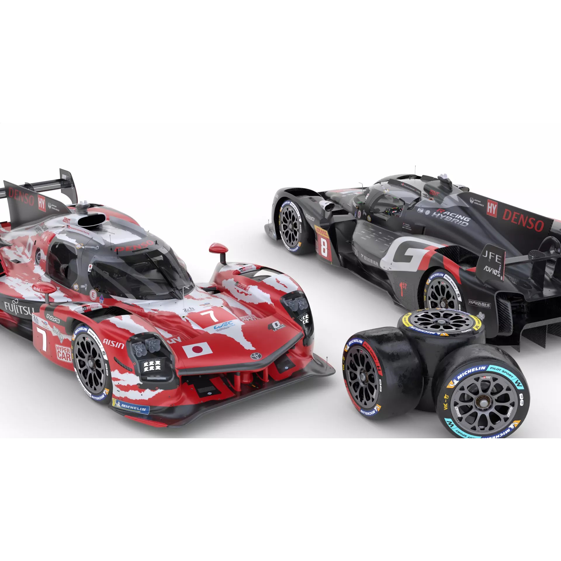 Toyota GR010 Hybrid 2025 WEC - Game-Ready 3D Model - View 8