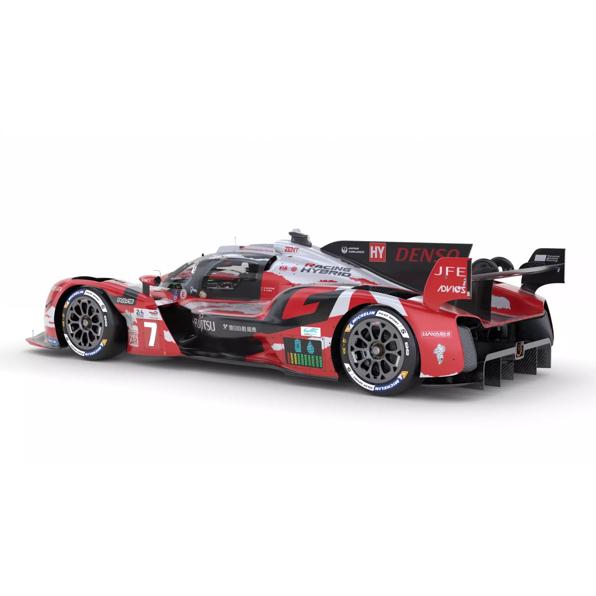 Toyota GR010 Hybrid 2025 WEC - Game-Ready 3D Model - View 9