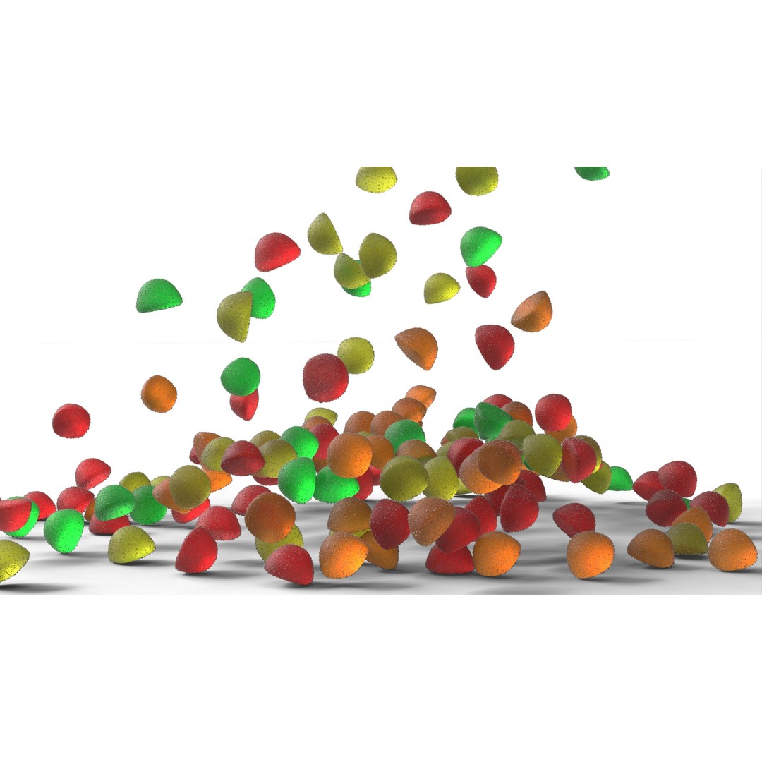 Sugar Coated Candy 3D Model – High Poly PBR Asset, FBX, OBJ - View 13