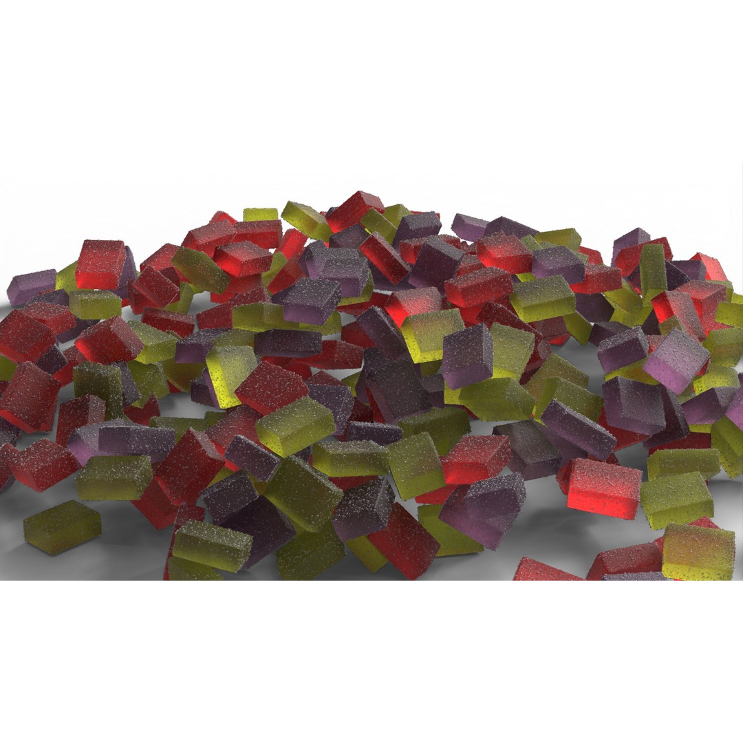 Sugar Coated Candy 3D Model – High Poly PBR Asset, FBX, OBJ - View 14