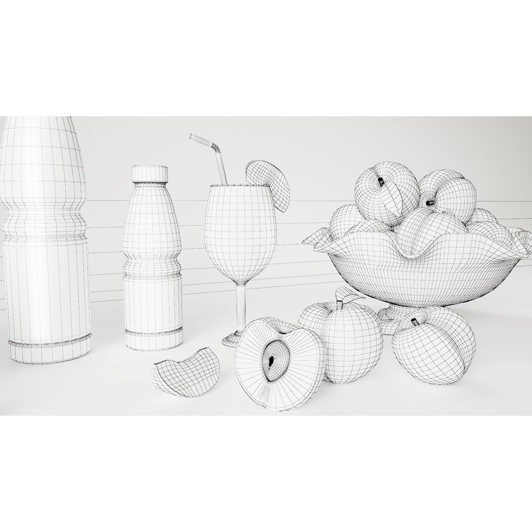 Peach 3D Model – Low Poly PBR Fruit Asset, FBX Format - View 13