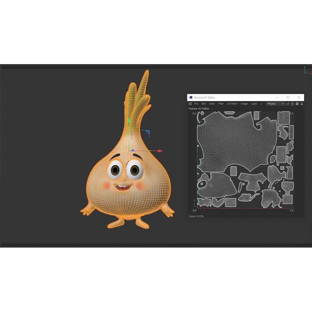 Garlic Vegetable Character 3D Model – Low Poly PBR Asset, FBX - View 14