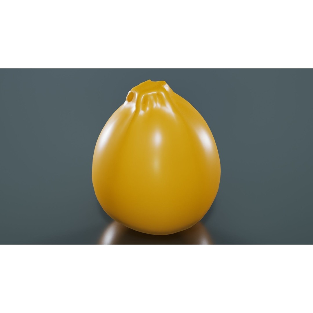Green Squash 3D Model – Low Poly Vegetable Asset, FBX & Blender - View 14