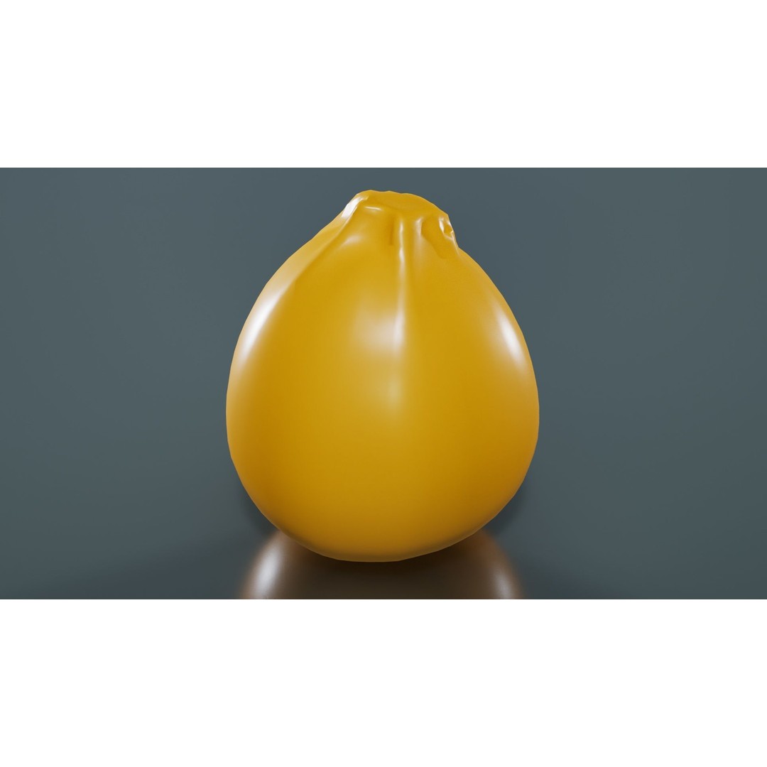 Green Squash 3D Model – Low Poly Vegetable Asset, FBX & Blender - View 15
