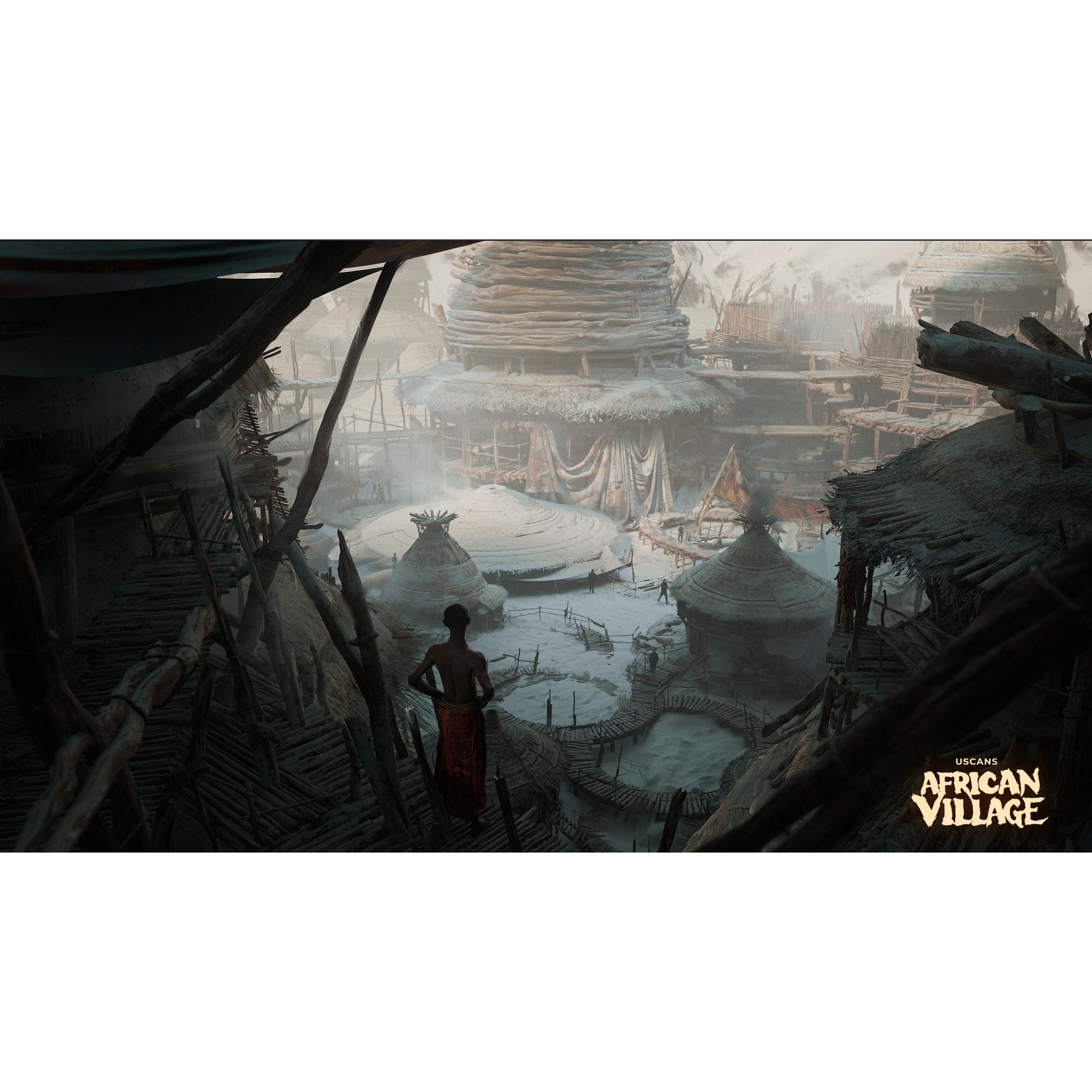 African Village - Low-Poly Game-Ready 3D Model - View 4