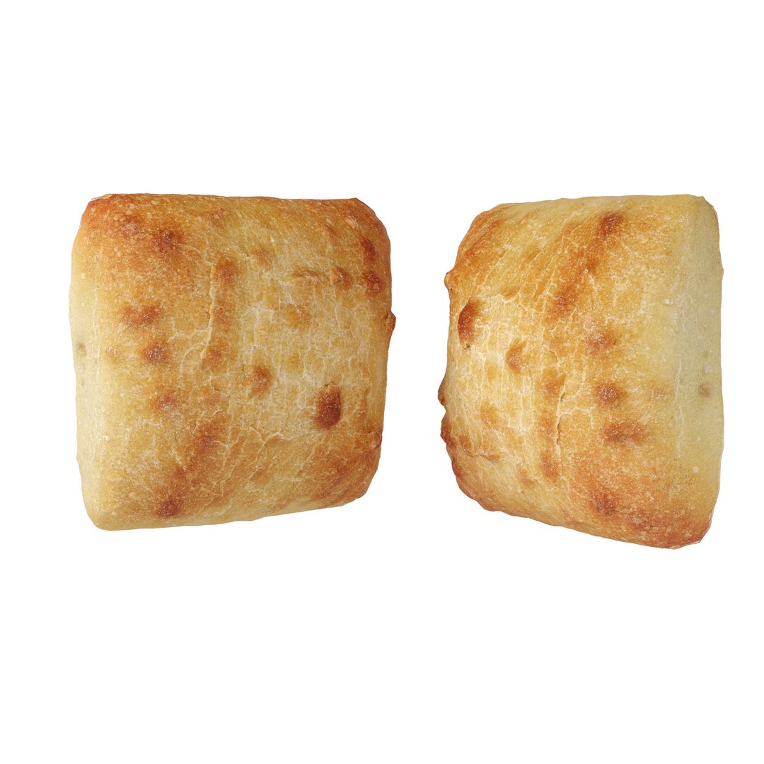 Ciabatta Rolls 3D Model – Photo-Scanned High Poly PBR Asset, FBX/OBJ - View 13