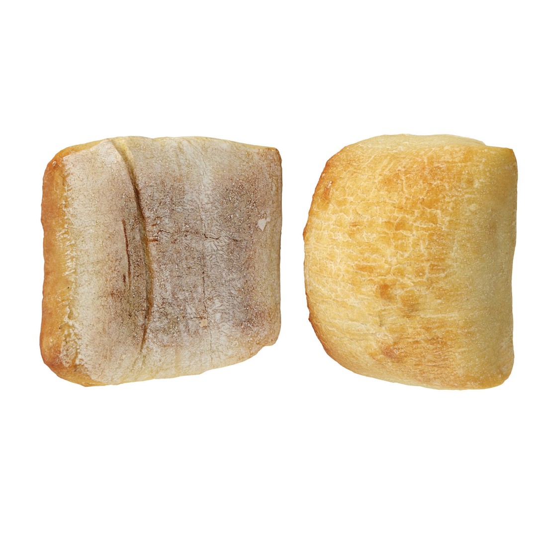 Ciabatta Rolls 3D Model – Photo-Scanned High Poly PBR Asset, FBX/OBJ - View 8