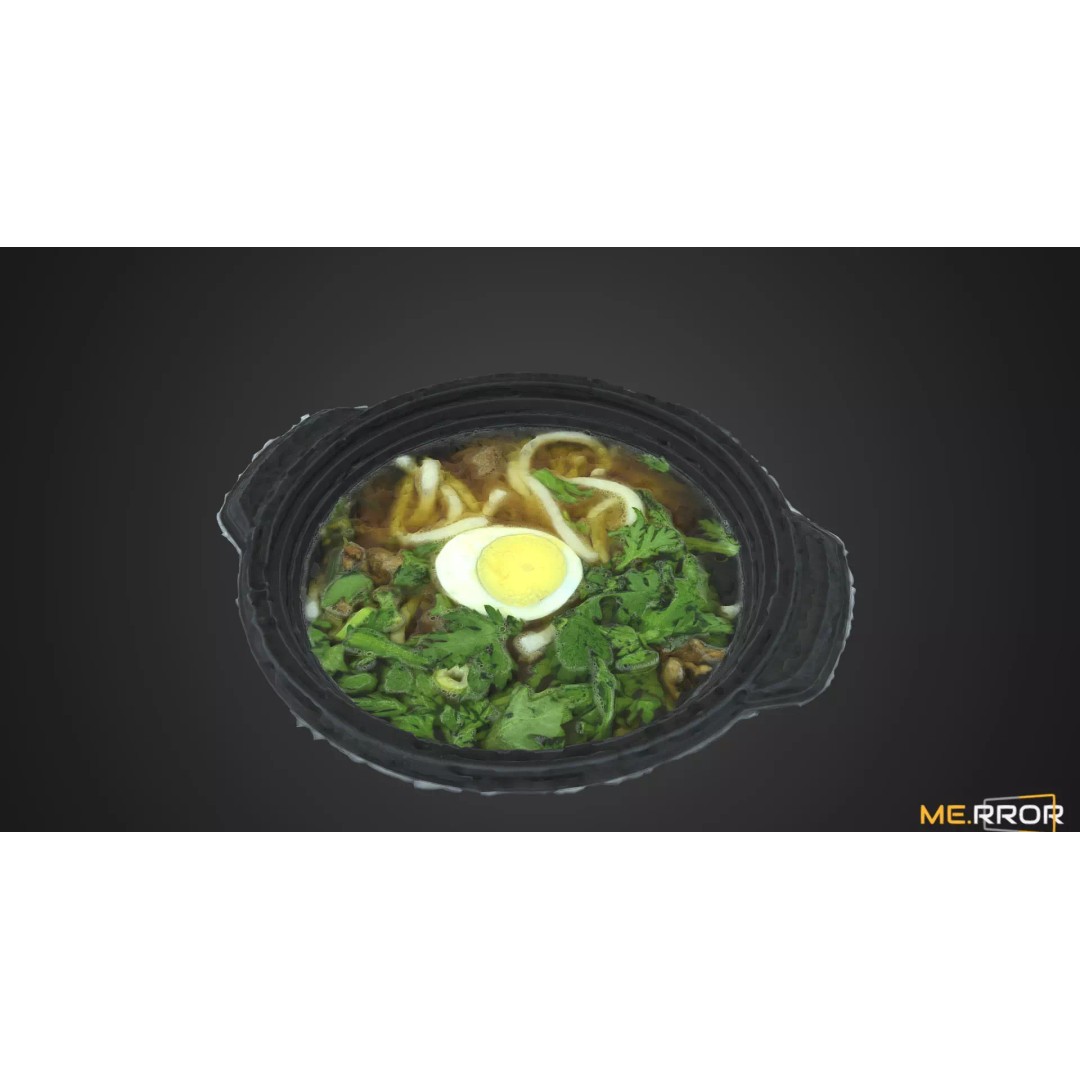 Udon 3D Model – Low Poly Scanned Asian Cuisine Asset, FBX - View 2