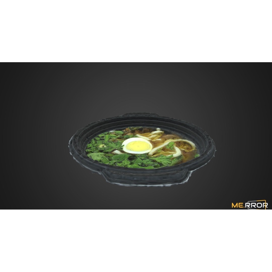 Udon 3D Model – Low Poly Scanned Asian Cuisine Asset, FBX - View 3