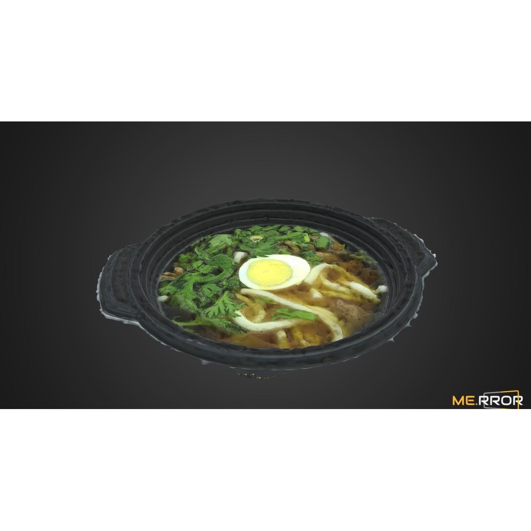 Udon 3D Model – Low Poly Scanned Asian Cuisine Asset, FBX - View 4