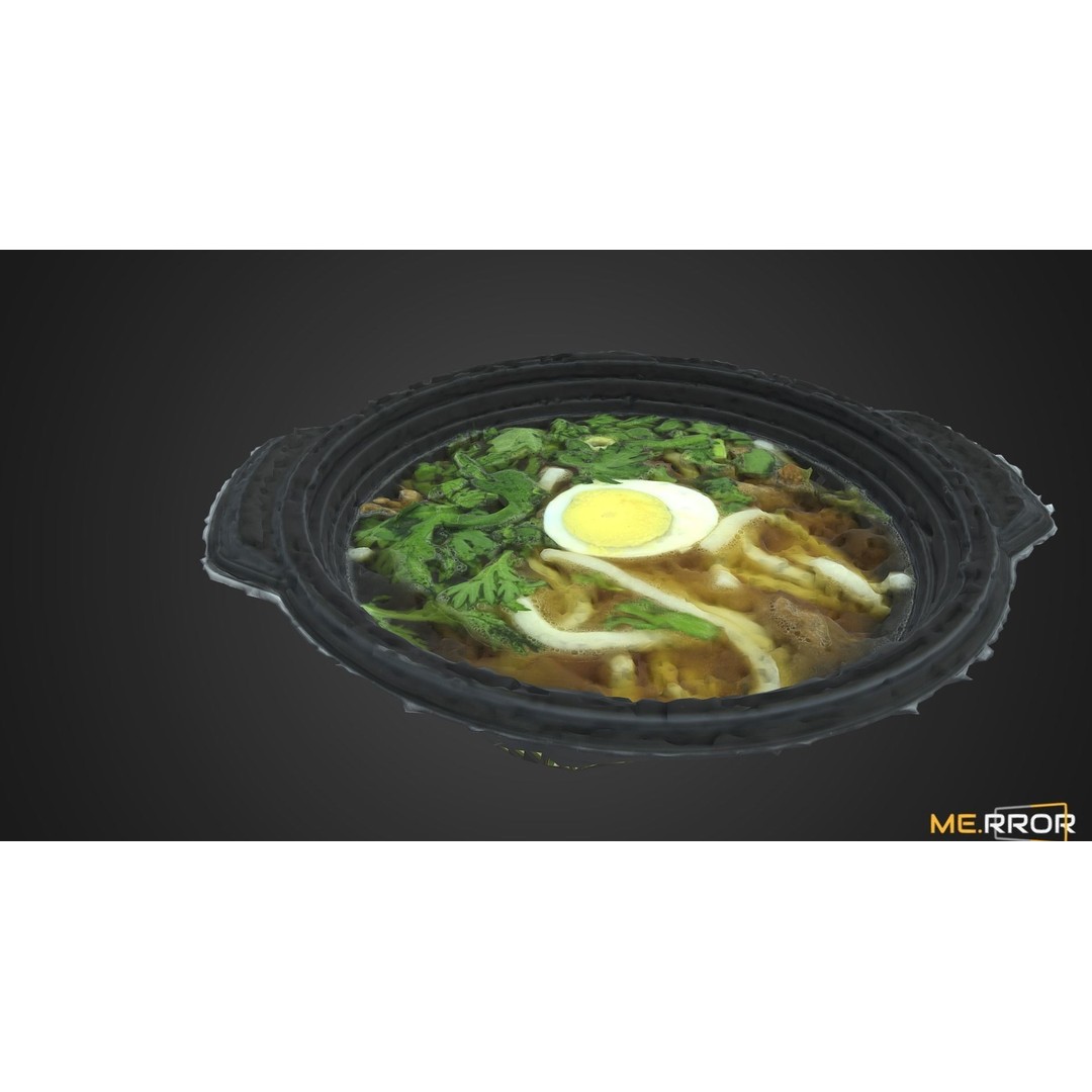 Udon 3D Model – Low Poly Scanned Asian Cuisine Asset, FBX - View 9