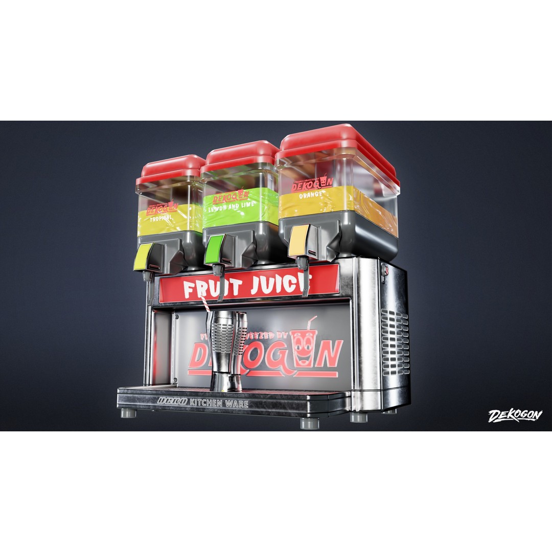 Juicer 3D Model – Low Poly Game Asset with PBR Textures, FBX - View 8