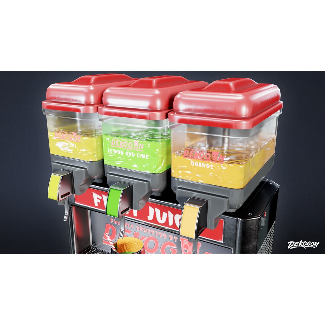 Juicer 3D Model – Low Poly Game Asset with PBR Textures, FBX - View 9