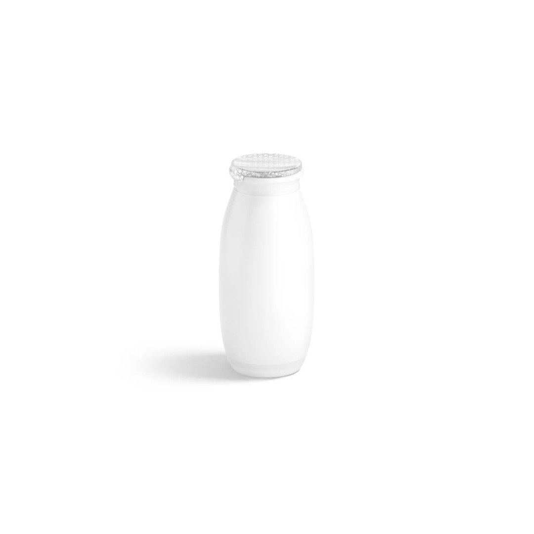 White Plastic Yogurt Bottle 3D Model – Low Poly Game Asset, FBX, OBJ - View 2