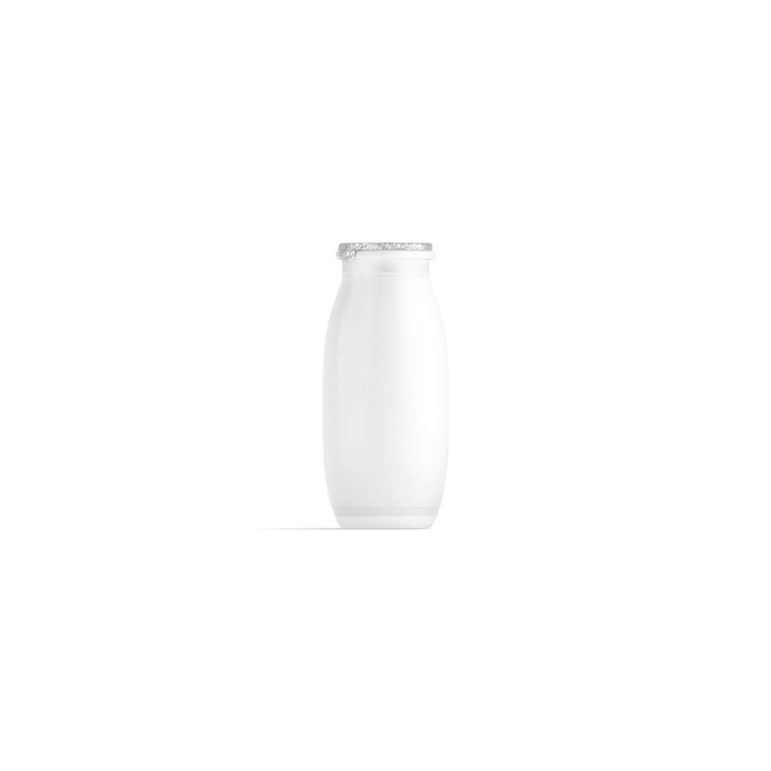 White Plastic Yogurt Bottle 3D Model – Low Poly Game Asset, FBX, OBJ - View 3